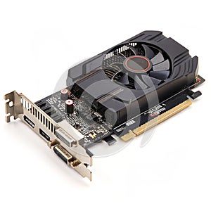 Graphics card isolated on white background