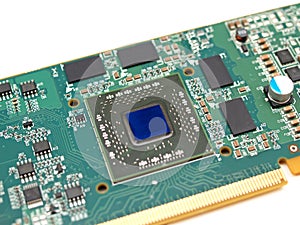Graphics card processor unit GPU chip and memory