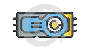 Graphics card technology: high performance computing, vector design Generative AI