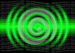 Graphics design binary numeral system background vector illustration