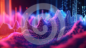 graphics melting data visualization screen