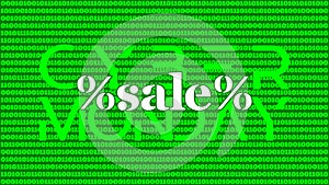 Cyber Monday sale - text on a green background photo