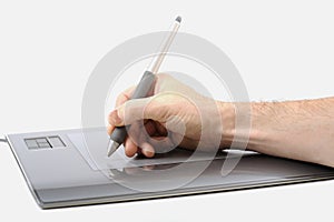 Graphics tablet & hand