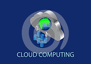 graphics vector Cloud computing concept data transfer cloud symbol for a network connections data online