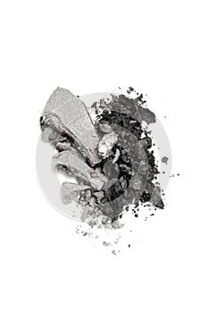 Graphite and gray duo eyeshadow crushed