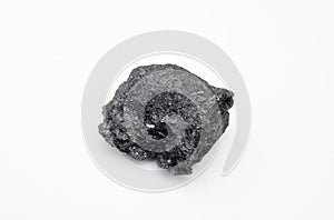 Graphite mineral isolated over white