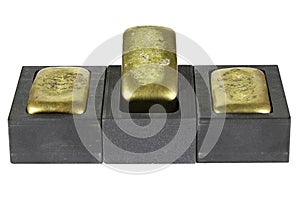 Graphite molds with gold bars