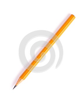 Graphite pencil of yellow color