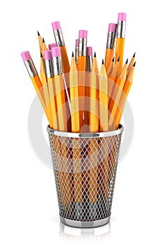 Graphite pencils in basket