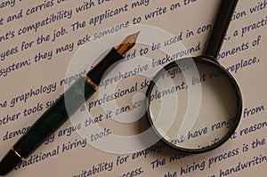 Graphological examination of writing - attributes of a graphologist