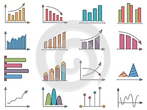 Graphs and Charts Icons photo