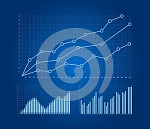 Graphs and charts set photo