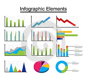 Graphs infographic elements.