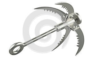 Grappling Hook, Foldable grappling hook, 3D rendering