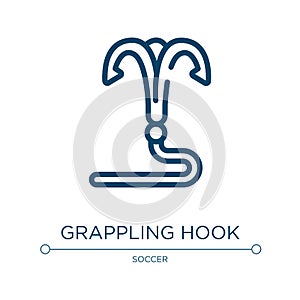 Grappling hook icon. Linear vector illustration from martial arts collection. Outline grappling hook icon vector. Thin line symbol