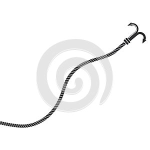 grappling hook icon vector illustration design template photo