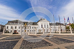 Grasalkovicov palac, seat of the president, in Bratislava, Slovak photo