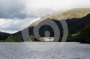 Grasmere Lake, hotel and Dunmail Raise