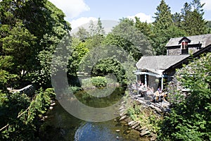 Grasmere village Cumbria uk popular tourist destination English Lake District National Park