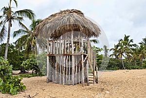 Grass Beach Hut Lifeguard Stand