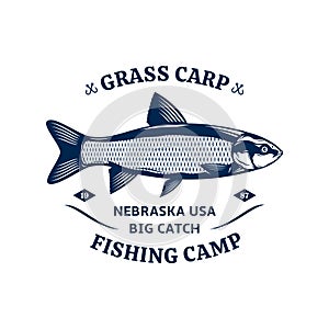 Grass carp fishing badge