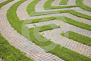 Grass and Cobblestone Maze photo