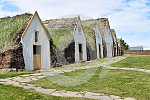 Grass-covered Houses in Glaumbaer in Iceland