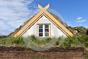 Grass-covered Houses in Glaumbaer in Iceland