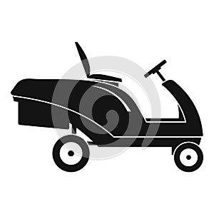 Grass cut truck icon, simple style