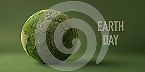 grass earth and text earth day, generative AI
