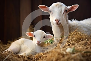 Grass farming domestic goat green cute sun rural baby landscape animals