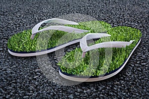 Grass flip-flops