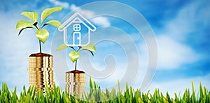 Composite image of grass growing outdoors