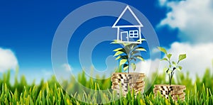 Composite image of grass growing outdoors