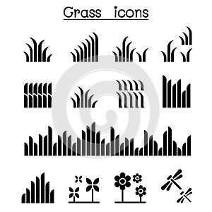 Grass icon set