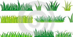 Grass icon set collection