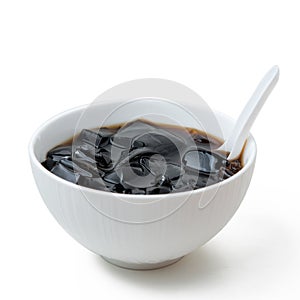 Grass jelly with iced