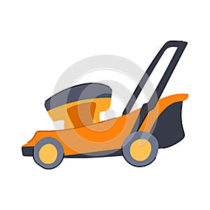 grass lawn mower cartoon vector illustration