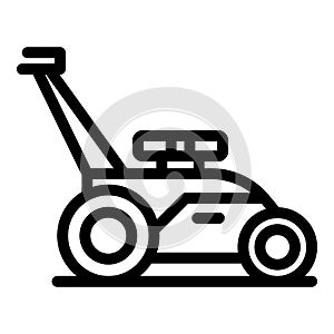 Grass lawn mower icon outline vector. Garden trimmer