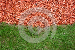 Grass and mulch