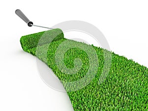 Grass with Rollerbrush