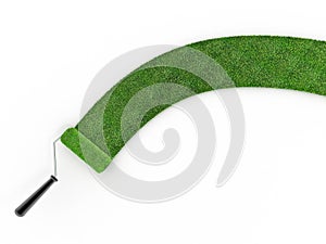 Grass with Rollerbrush
