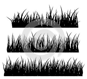 Grass silhouette vector symbol icon design.