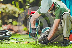 Grass Sprinklers Installation photo