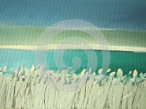 Grass stalks on a green background.