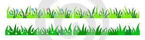 grass vector elements for an endless borders