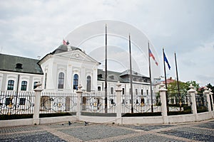 Grassalkovich Palace, Bratislava, Europe. Residence of the president of Slovakia in Bratislava