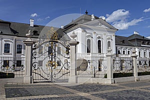 The Grassalkovich Palace in Bratislava on a sunny day