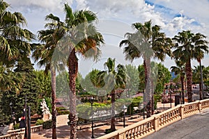 Grasse, Provence, France: view of the garden in the city centre