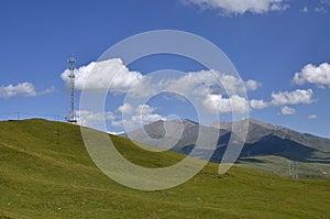 Grassland and blue sky